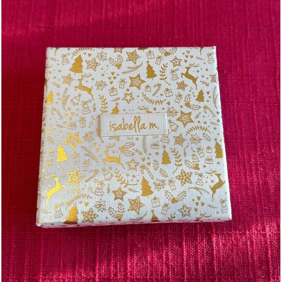 NEW Isabella M. Gold Over Sterling Silver Thin CZ Bolo Bracelet w/Gift Box - Picture 2 of 4